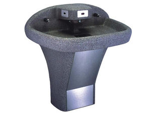 free-standing hand basin / rectangular / plastic / commercial