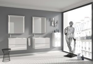wall-hung washbasin cabinet / wooden / Cristalplant® / contemporary
