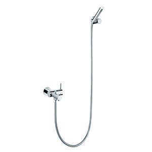 shower mixer tap / wall-mounted / chromed metal / bathroom