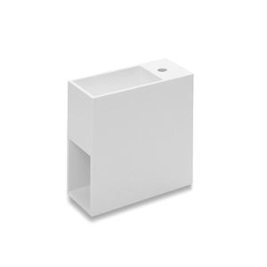 wall-mounted washbasin / rectangular / Cristalplant® / contemporary