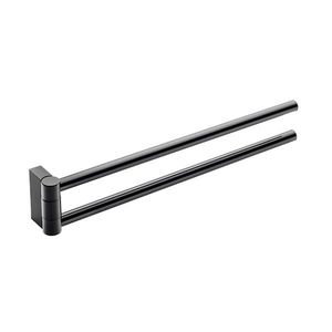 2-bar towel rack / wall-mounted / metal