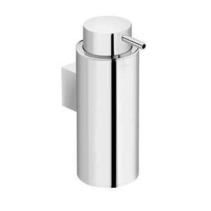 commercial soap dispenser / wall-mounted / chrome / manual