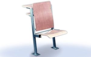 contemporary auditorium seating / plywood / tablet