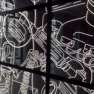 acrylic decorative panel / wall-mounted / backlit