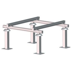 galvanized steel fastening system / aluminum / flat roof / exterior