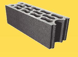 perforated concrete block / light aggregate / for walls