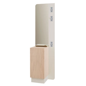 contemporary entryway cabinet / oak / MDF / with mirror