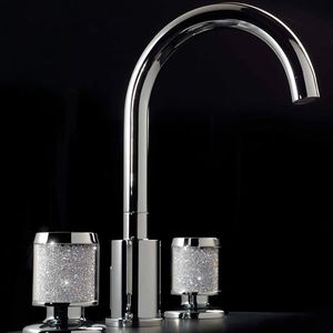washbasin mixer tap / metal / Swarovski® crystal / bathroom