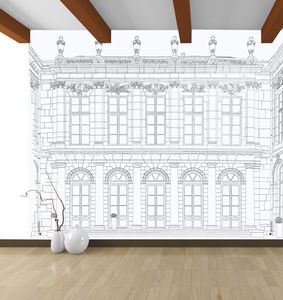 original design wallpaper / geometric pattern / sketch / white
