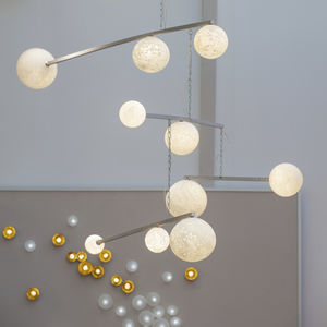 original design chandelier / blown glass / aluminum
