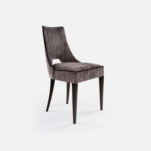 contemporary restaurant chair / upholstered / fabric / beech