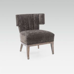 contemporary fireside chair / fabric / beech / custom