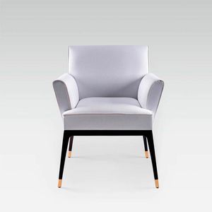 contemporary armchair / fabric / beech / for hotels