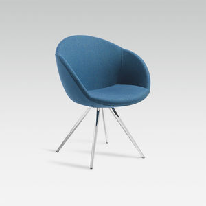 contemporary chair / upholstered / fabric / beech