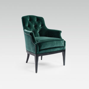 traditional armchair / fabric / beech / for hotels