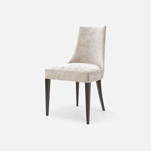 contemporary restaurant chair / upholstered / fabric / beech