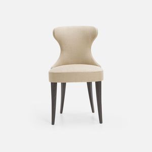 traditional restaurant chair / upholstered / beech / fabric