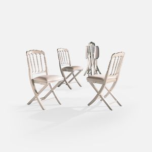 folding conference chair / upholstered / beech / fabric