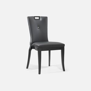 upholstered conference chair / stackable / fabric / leather