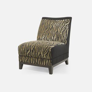 contemporary fireside chair / fabric / commercial