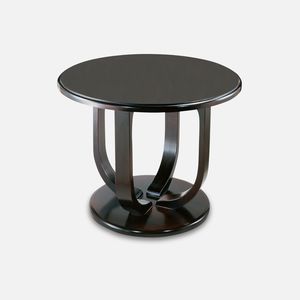 traditional side table / beech / round / for hotels