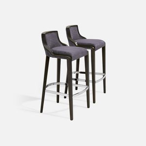 contemporary bar stool / beech / fabric / for restaurants