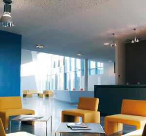 perforated plasterboard / fire-retardant