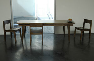dining table / rectangular / contemporary / wooden