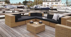 modular sofa / contemporary / garden / synthetic fiber
