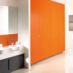 public washroom toilet cubicle / laminate
