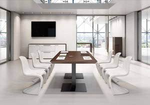 contemporary boardroom table / wooden / rectangular
