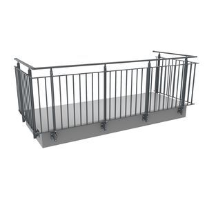 Aluminum Railing Tulipan Pespa Alumin With Bars Expanded Metal