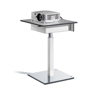 contemporary table / metal / square / commercial