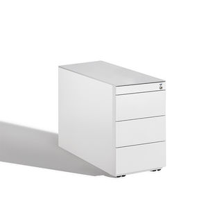 steel office unit / wooden / glass / 4-drawer