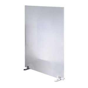 floor-mounted office divider / fabric / plastic / steel