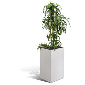 metal garden pot / free-standing / square