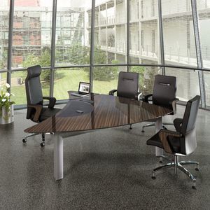executive desk / wooden / aluminum / contemporary
