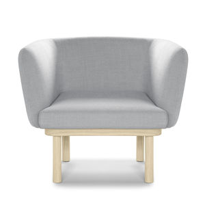 contemporary armchair / wooden / fabric / for offices