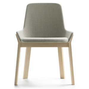 contemporary chair / upholstered / fabric / oak