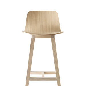 contemporary chair / upholstered / leather / wooden