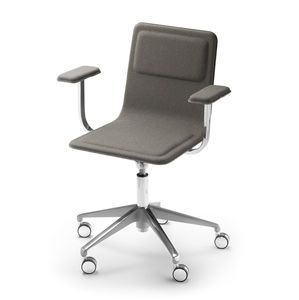 office chair / contemporary / on casters / with armrests