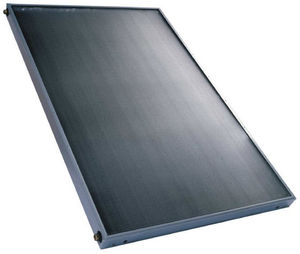 flat thermal panel / for heating / with prismatic glass / black
