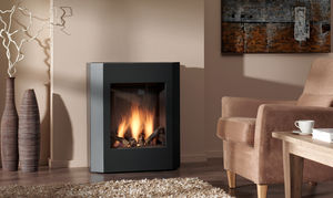 gas heating stove / contemporary / steel