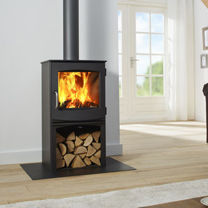 wood heating stove / contemporary / cast iron