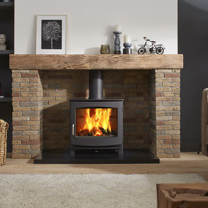 wood heating stove / contemporary / cast iron