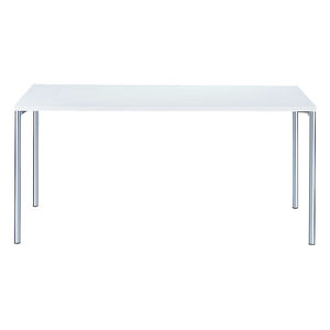 contemporary work table / steel / rectangular / for public buildings
