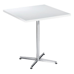 contemporary bistro table / steel / round / square