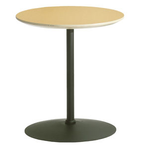 contemporary bistro table / steel / round / commercial