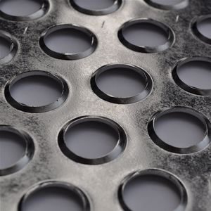 perforated sheet metal / steel / facade / with round perforations