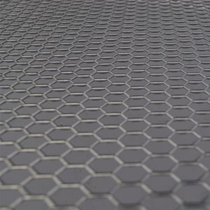 expanded sheet metal / steel / facade / with hexagonal perforations